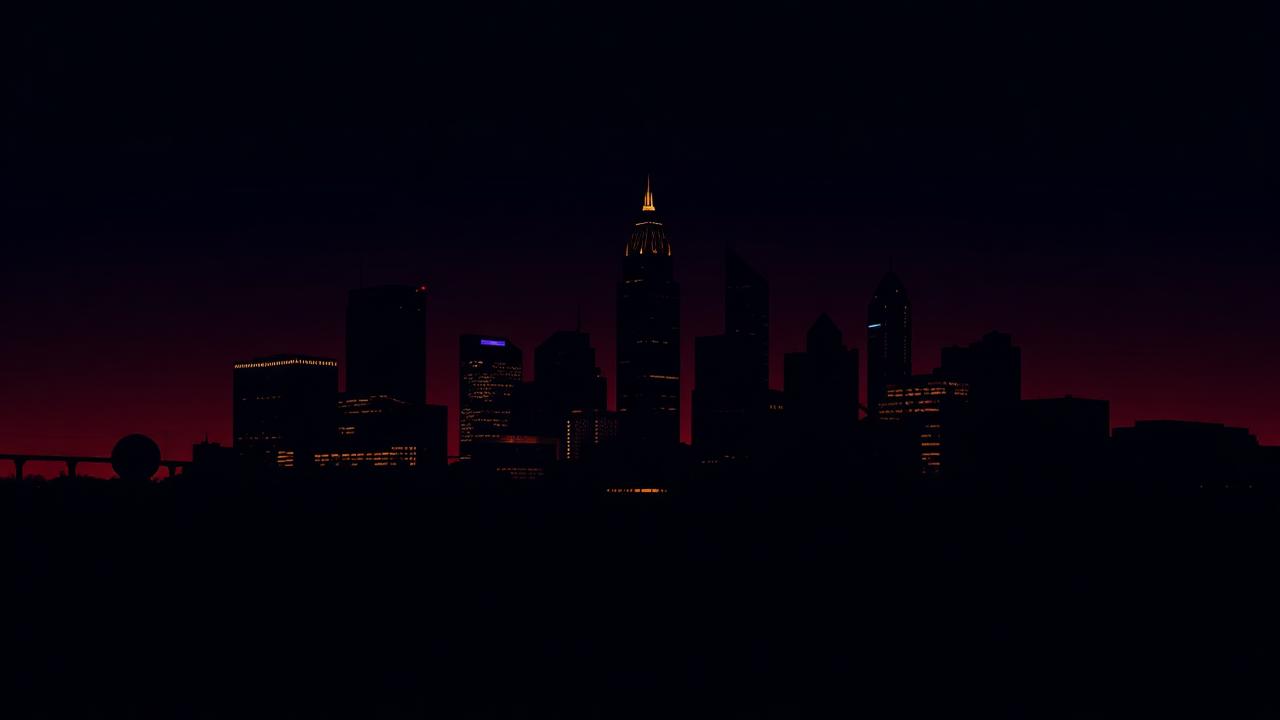 Illustration of the Atlanta skyline at dusk